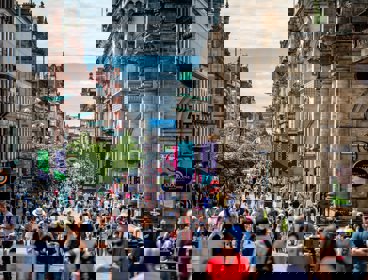A busy high street