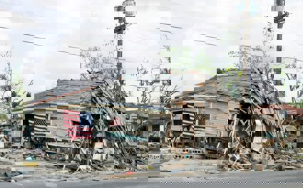 Barber sho destroyed by hurricane Katrina