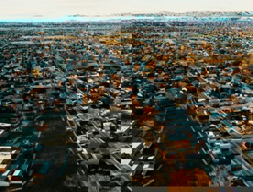Suburban view from above